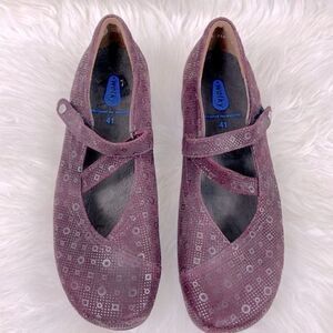 Wolky | purple Mary Jane loafers 9.0 Velcro closure (41)